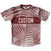 Multiple Lines Pattern Finish Line  Running Shirt Track Cross Made In USA by Tribe Lacrosse