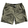 Multiple Lines Pattern Swim Shorts 7" Made in USA by Tribe Lacrosse
