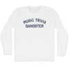 Music Trivia Gangster Adult Cotton Long Sleeve T-shirt by Tribe Lacrosse