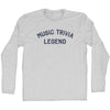Music Trivia Legend Adult Cotton Long Sleeve T-shirt by Tribe Lacrosse