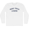 Music Trivia Legend Adult Cotton Long Sleeve T-shirt by Tribe Lacrosse