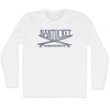 Nantucket Surf Break Crossed Surf Board Surfing Destination Adult Cotton Long Sleeve T-Shirt by Tribe Lacrosse