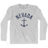 Nevada State Anchor Home Cotton Adult Long Sleeve T-shirt by Ultras