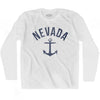 Nevada State Anchor Home Cotton Adult Long Sleeve T-shirt by Ultras