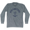 New Hampshire State Anchor Home Tri-Blend Adult Long Sleeve T-shirt by Ultras