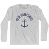 New Hampshire State Anchor Home Cotton Adult Long Sleeve T-shirt by Ultras