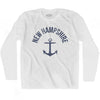 New Hampshire State Anchor Home Cotton Adult Long Sleeve T-shirt by Ultras