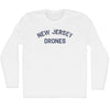 New Jersey Drones Adult Cotton Long Sleeve T-shirt by Tribe Lacrosse