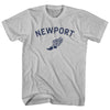 Newport Running Track Winged Foot Adult Cotton T-shirt by Tribe Lacrosse