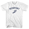 Newport Running Track Winged Foot Adult Cotton T-shirt by Tribe Lacrosse