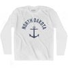 North Dakota State Anchor Home Cotton Adult Long Sleeve T-shirt by Ultras