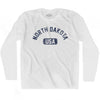 North Dakota USA Adult Cotton Long Sleeve T-shirt by Ultras