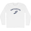 Northampton Running Track Winged Foot Adult Cotton Long Sleeve T-shirt by Tribe Lacrosse