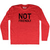 Not Friendly Adult Tri-Blend Long Sleeve T-shirt by Tribe Lacrosse