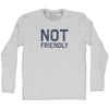 Not Friendly Adult Cotton Long Sleeve T-shirt by Tribe Lacrosse