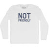 Not Friendly Adult Cotton Long Sleeve T-shirt by Tribe Lacrosse