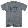 Not Friendly Womens Tri-Blend Junior Cut T-Shirt by Tribe Lacrosse
