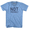 Not Friendly Adult Tri-Blend V-neck T-shirt by Tribe Lacrosse