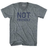 Not Friendly Tri-Blend V-neck Womens Junior Cut T-shirt by Tribe Lacrosse