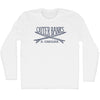 Outer Banks Surf Break Crossed Surf Board Surfing Destination Adult Cotton Long Sleeve T-Shirt by Tribe Lacrosse