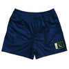 Pakistan Country Heritage Flag Rugby Shorts Made In USA by Rugby Shorts