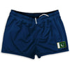 Pakistan Country Heritage Flag Shorty Short Gym Shorts 2.5" Inseam Made In USA by Shorty Shorts