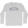 People's Democratic Republic of Yemen Adult Cotton Long Sleeve T-shirt by Tribe Lacrosse