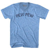 Pew Pew Adult Tri-Blend V-neck T-shirt by Tribe Lacrosse