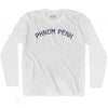 Phnom Penh Vintage City Adult Cotton Long Sleeve T-shirt by Ultras