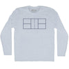 Pickleball Court Lines Adult Tri-Blend Long Sleeve T-shirt by Tribe Lacrosse