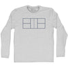 Pickleball Court Lines Adult Cotton Long Sleeve T-shirt by Tribe Lacrosse