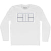 Pickleball Court Lines Adult Cotton Long Sleeve T-shirt by Tribe Lacrosse
