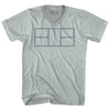 Pickleball Court Lines Adult Tri-Blend V-neck T-shirt by Tribe Lacrosse