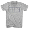 Pickleball Court Lines Adult Cotton V-neck T-shirt by Tribe Lacrosse