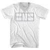 Pickleball Court Lines Adult Tri-Blend V-neck T-shirt by Tribe Lacrosse