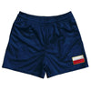 Poland Country Heritage Flag Rugby Shorts Made In USA by Rugby Shorts