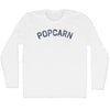Popcarn (Popcorn With An A) Adult Cotton Long Sleeve T-shirt by Tribe Lacrosse