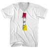 Red Card Soccer Adult Cotton V-neck T-shirt by Tribe Lacrosse