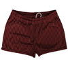Pinstripes Shorty Short Gym Shorts 2.5" Inseam Made In USA by Tribe Lacrosse
