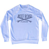 Reef Road Surf Break Crossed Surf Board Surfing Destination Adult Tri-Blend Sweatshirt by Tribe Lacrosse