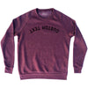 Reverse and Upside Down Custom Text Adult Tri-Blend Sweatshirt by Tribe Lacrosse