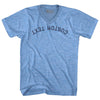 Reverse and Upside Down Custom Text Adult Tri-Blend V-neck T-shirt by Tribe Lacrosse