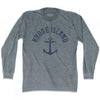 Rhode State Anchor Home Tri-Blend Adult Long Sleeve T-shirt by Ultras