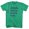 Swim& Ride& Run& Fun. Custom Name & Adult Tri-Blend T-shirt by Tribe Lacrosse
