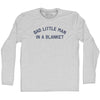 Sad little man in a blanket Adult Cotton Long Sleeve T-shirt by Tribe Lacrosse