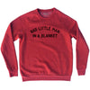 Sad little man in a blanket Adult Tri-Blend Sweatshirt by Tribe Lacrosse