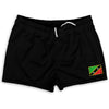 Saint Kitts And Nevis Country Heritage Flag Shorty Short Gym Shorts 2.5" Inseam Made In USA by Shorty Shorts