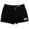Saint Lucia Country Heritage Flag Shorty Short Gym Shorts 2.5" Inseam Made In USA by Shorty Shorts