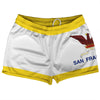 San Francisco Shorty Short Gym Shorts 2.5" Inseam Made In USA by Tribe Lacrosse