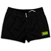 Sao Tome And Principe Country Heritage Flag Shorty Short Gym Shorts 2.5" Inseam Made In USA by Shorty Shorts